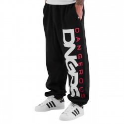 Dangerous DNGRS kalhoty pánské Classic Sweat Pants Black/Green tepláky