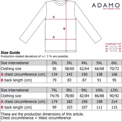 ADAMO tričko pánske RF 139053 nadmerné veľkosti