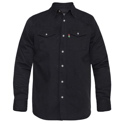 DUKE košile pánská WESTERN Style Denim Shirt riflová nadměrná velikost