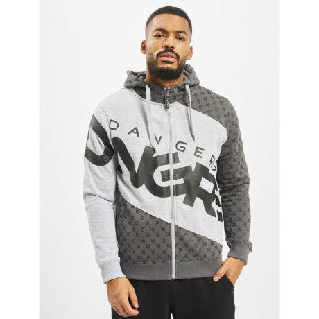 Dangerous DNGRS mikina pánská Zip Hoody Grey Melange/Jet Black
