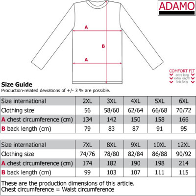 ADAMO pánsky rolák CF 139902 nadrozmerná veľkosť