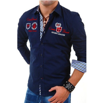 CARISMA košile pánská 8004 dlouhý rukáv slim fit tmavě modrá