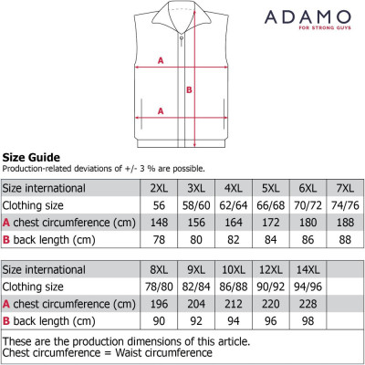 ADAMO pánska vesta 159207 nadmerná veľkosť