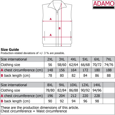 ADAMO pánska vesta 159906 nadmerná veľkosť