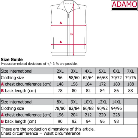 ADAMO pánska vesta 159906 nadmerná veľkosť
