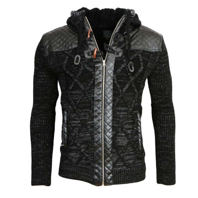 CARISMA pánsky sveter 7293 s kapucňou, zapínanie na zips