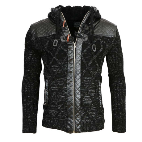 CARISMA svetr pánský 7293 s kapucí, zapínání na zip