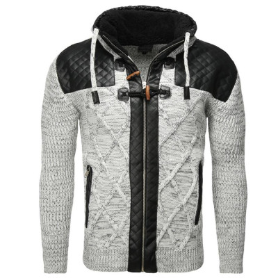 CARISMA pánsky sveter 7293 s kapucňou, zapínanie na zips