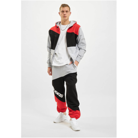 DANGEROUS DNGRS súprava pánska Sweat Suit Grey/Black/Red tepláková hip hop