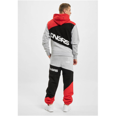 DANGEROUS DNGRS súprava pánska Sweat Suit Grey/Black/Red tepláková hip hop