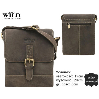 ALWAYS WILD pánska kožená taška MN-9-MH-1890 BROWN