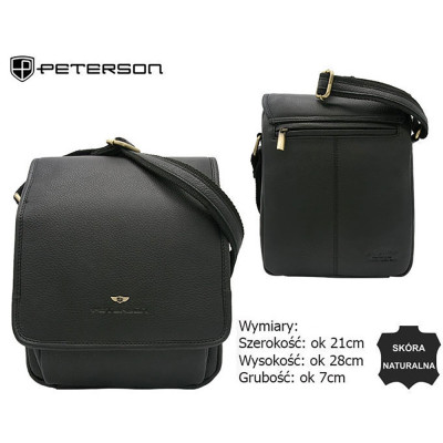 PETERSON pánska taška PTN-015-NDM-2991 Black koža