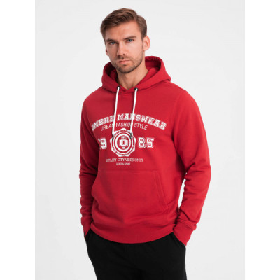 OMBRE pánska mikina SSPS-0143 typu klokanka, s kapucňou