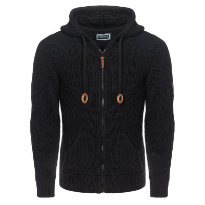 CARISMA pánsky sveter 7878 so zapínaním na zips a kapucňou