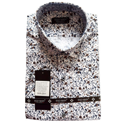 EGO MAN košeľa pánska EKR-225-1 krátky rukáv regular fit
