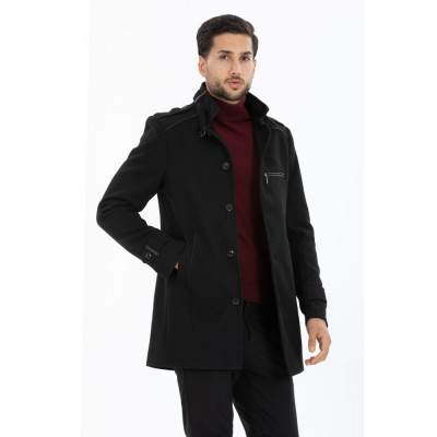 MASSARO pánsky kabát 40421-01 – jednoradový, stojatý golier