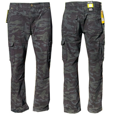 SAVIL JEANS nohavice pánske TA43-6 cargo maskáčové veľké veľkosti