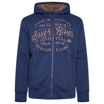 KAM mikina pánska KBS 7087 s kožušinkou v nadmerných veľkostiach