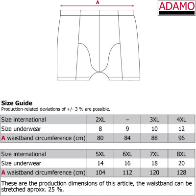 ADAMO boxerky pánske 129622 nadmerná veľkosť 2 KUSY
