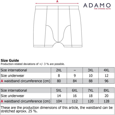 ADAMO boxerky pánske 129620 2 kusy nadmerná veľkosť