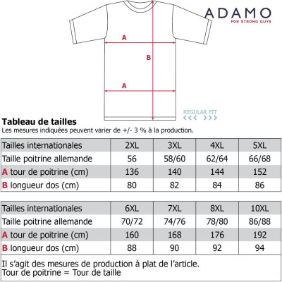 ADAMO tričko pánske 139011 nadmerné veľkost