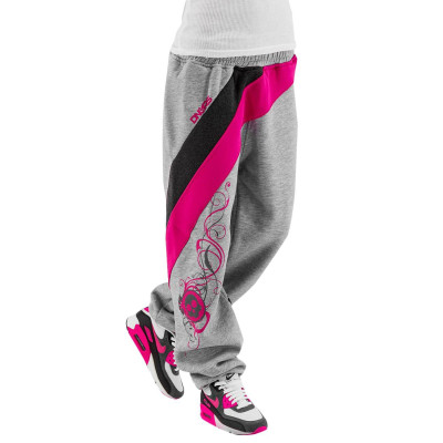 Dangerous DNGRS kalhoty dámské Skull Sweat Pants Grey Melange/Charcoal Mela tepláky
