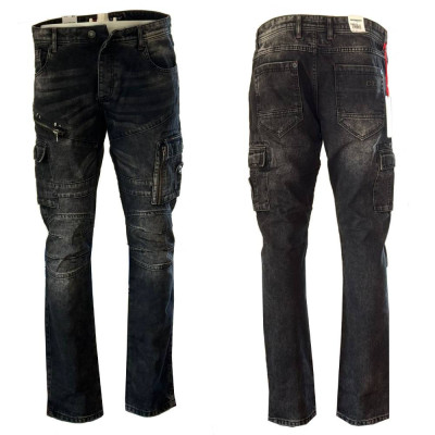 CIPO & BAXX nohavice pánske CD679 L:34 black kapsáče