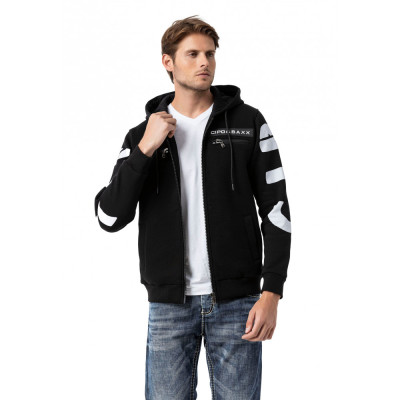 CIPO & BAXX mikina pánska CL577 kapucňa, zip